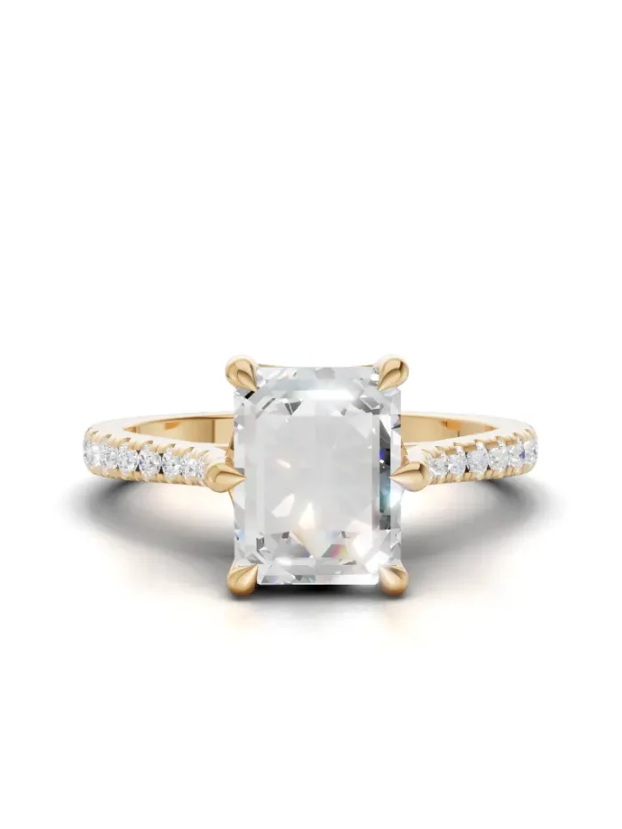 Luminous Diamond Band Engagement Ring
