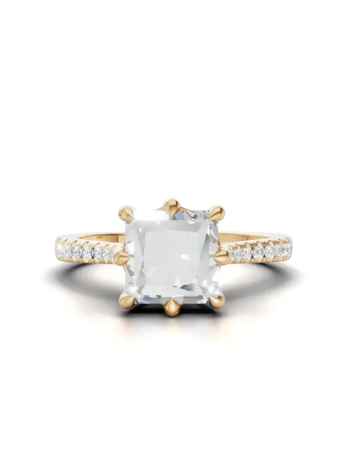 Luminous Diamond Band Engagement Ring