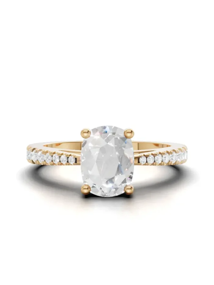 Brilliant Pave diamond engagement ring