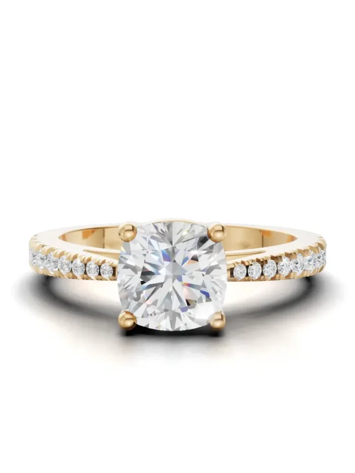 Brilliant Pave diamond engagement ring