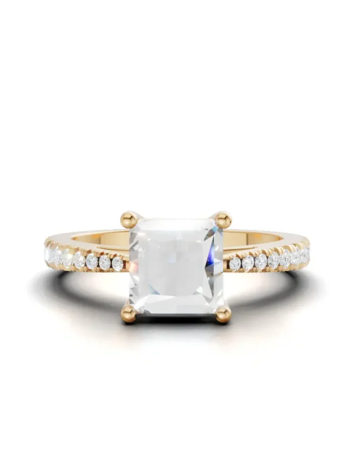 Brilliant Pave diamond engagement ring