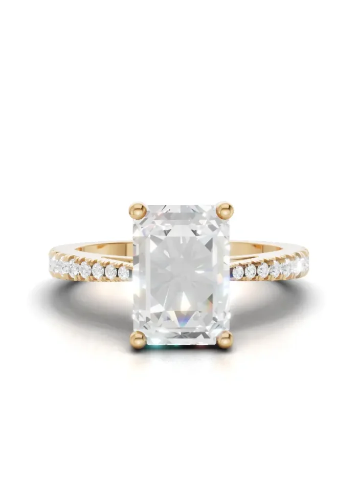 Brilliant Pave diamond engagement ring