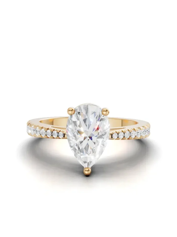 Brilliant Pave diamond engagement ring
