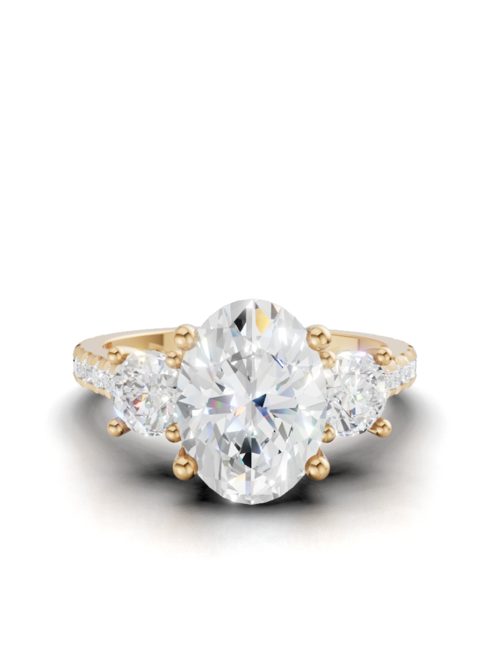 Promise of Trilogy Three-Stone Engagement Ring