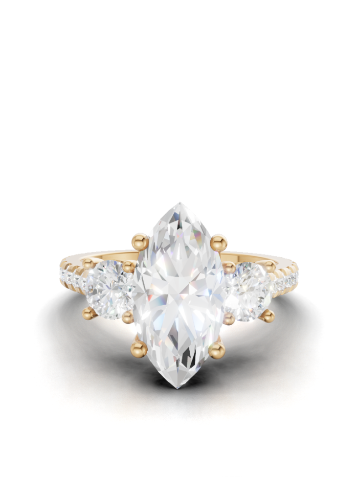 Promise of Trilogy Three-Stone Engagement Ring