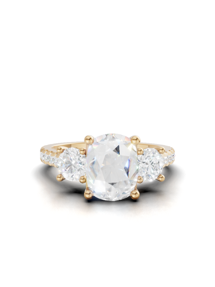 Promise of Trilogy Three-Stone Engagement Ring