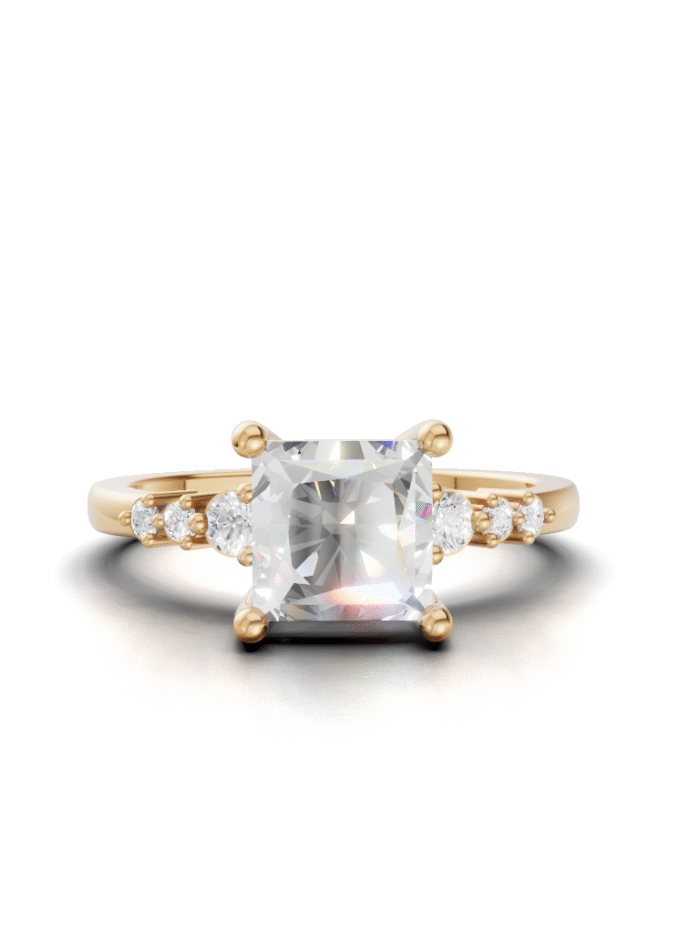 Serenity Symphony Three Stone Engagement Ring