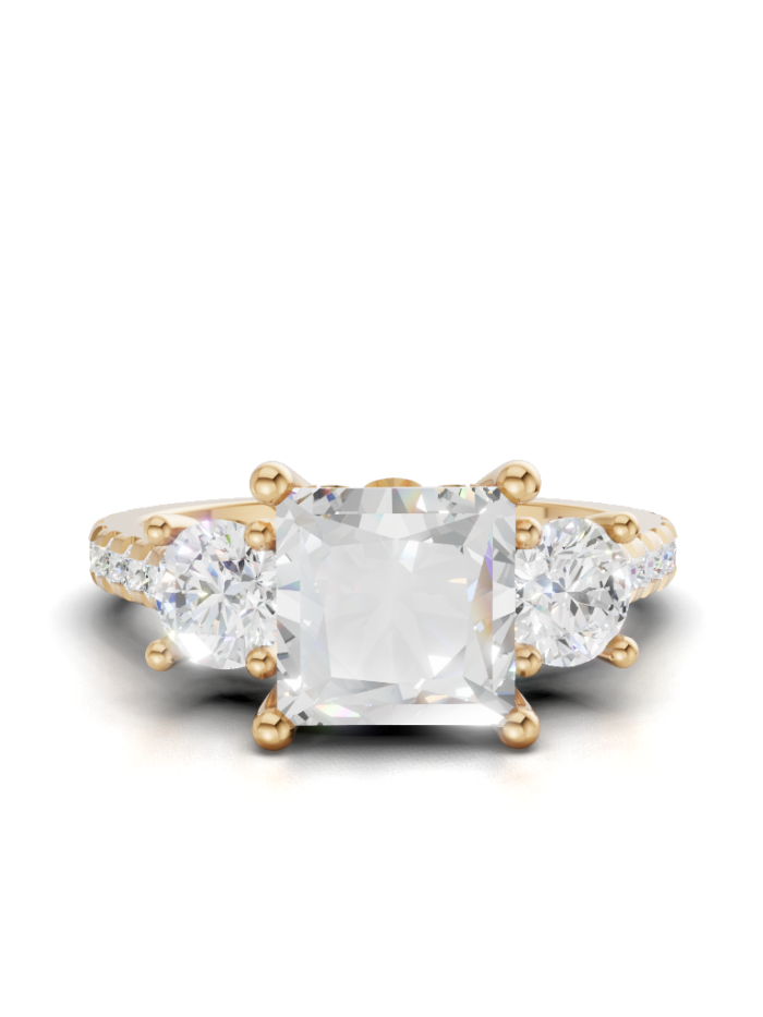 Promise of Trilogy Three-Stone Engagement Ring