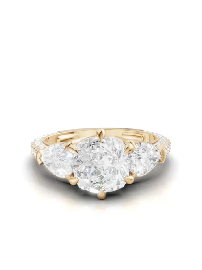 Moonrise Three-Stone Engagement Ring