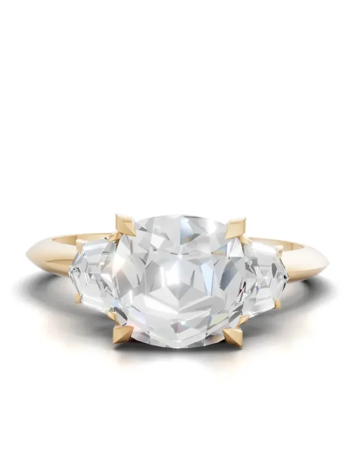 Dragonleaf Nova Elegance Three-Stone Engagement Ring