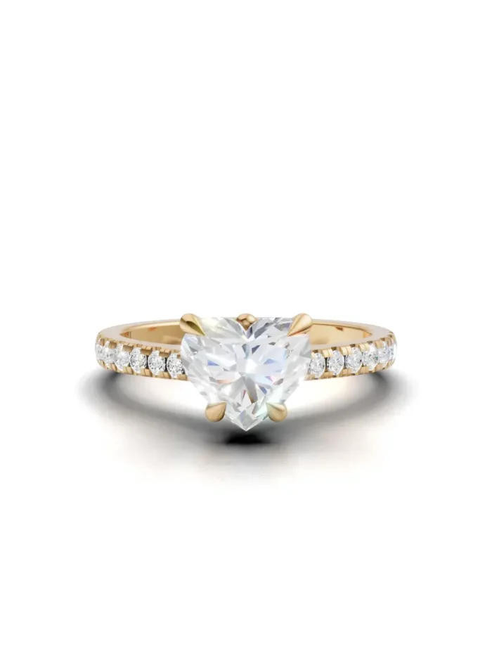 Auric Petal Diamond Band Engagement Ring