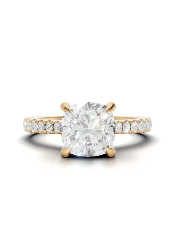 Auric Petal Diamond Band Engagement Ring