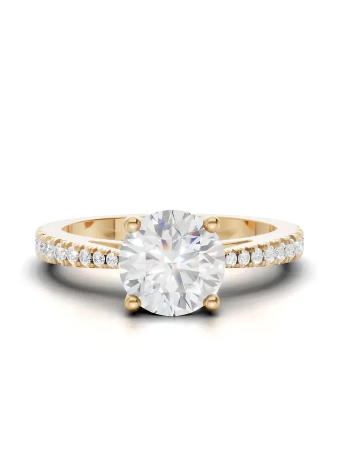 Brilliant Pave diamond engagement ring
