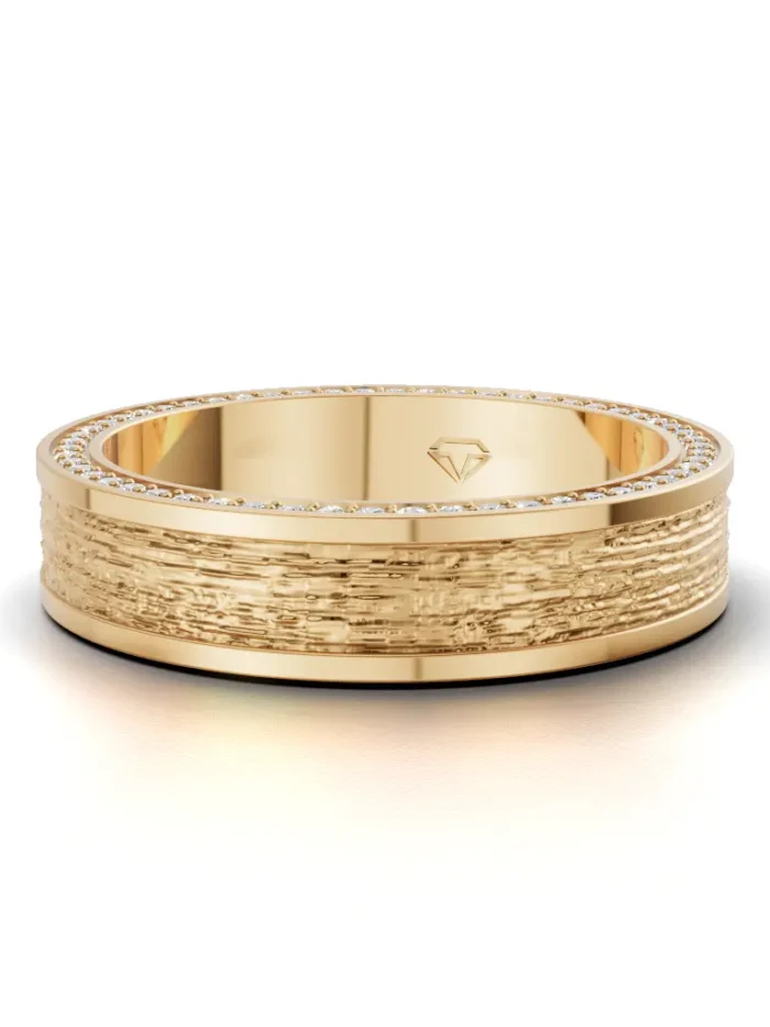 Elite Crown Diamond Border Men’s Ring
