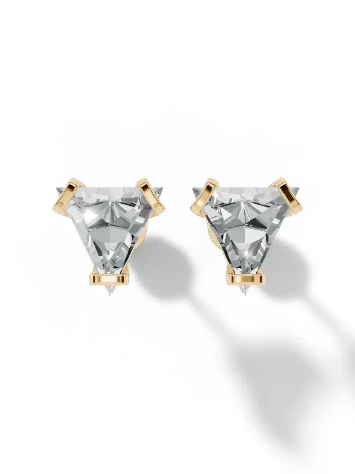 Trillion Cut Diamond Stud Earrings